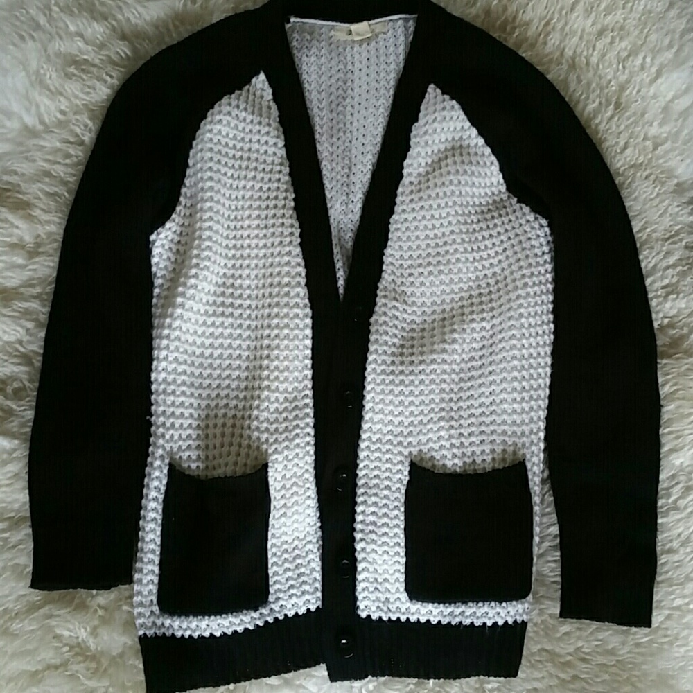 Forever 21 color blocked cardigan sweater